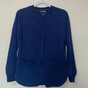 Navy blue scrub jacket